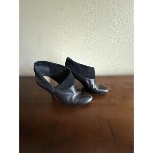 COACH Annika Black Heeled Ankle Bootie Boot Leather & Suede Women’s Size 6